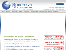 Tablet Screenshot of hbtravel.com